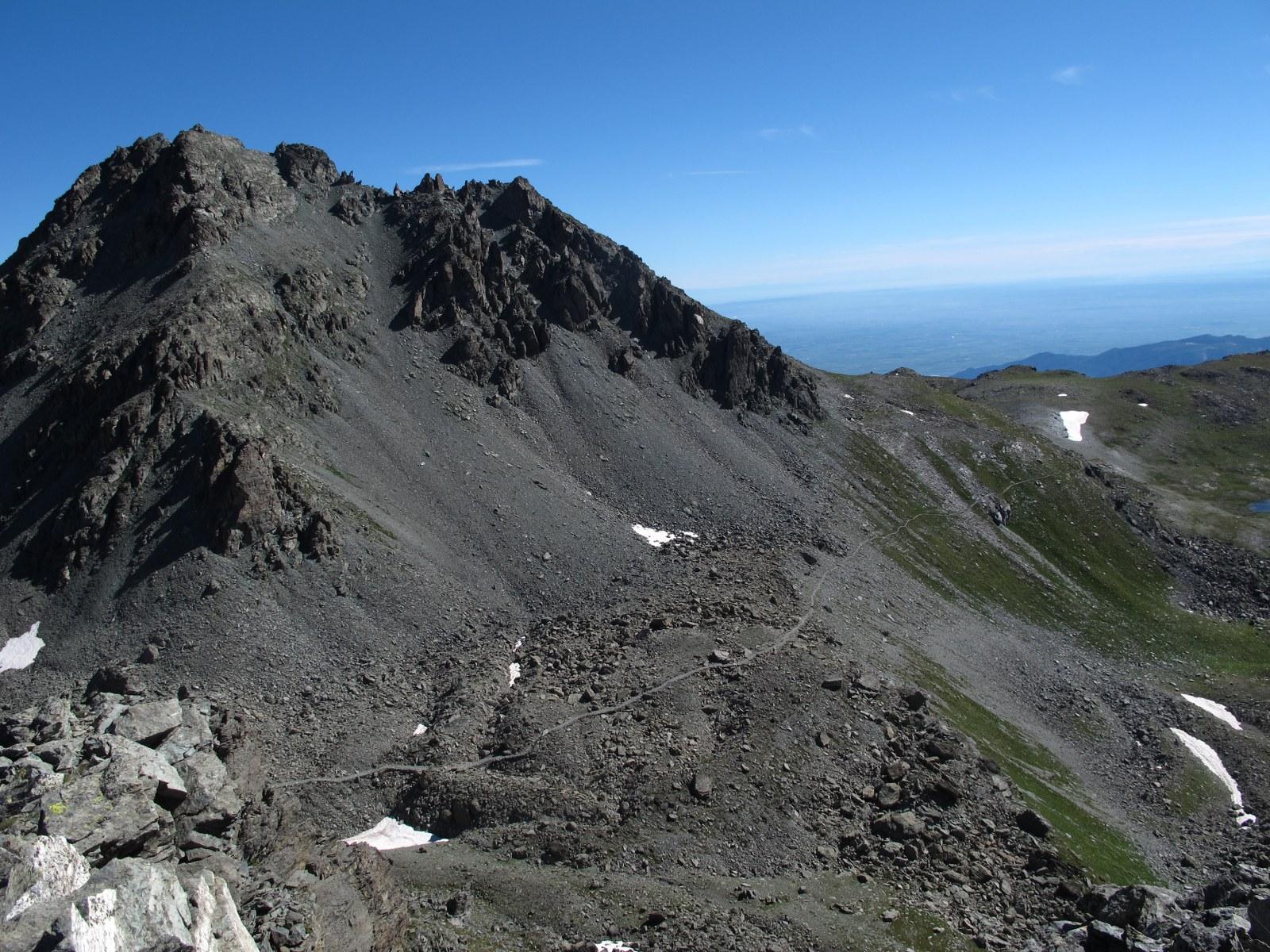 Punta Trento e il sentiero che collega i due colli