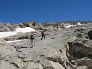 la zona centrale del percorso con le enormi placche di roccia
