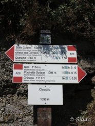 Palina indicatrice alla partenza