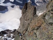 tratto di arrampicata sulla parete sud