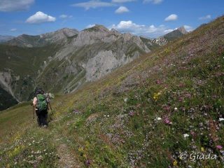 In discesa nel vallone degli Spagnoli