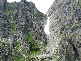 Il canale NE ad inizio stagione