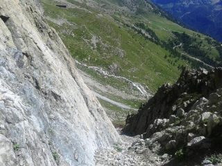 Il rifugio Crete seche dal canalone E