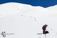 Processione di alpinisti diretti al Breithorn occidentale.