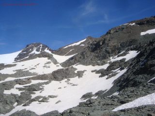 Nevai salendo verso il Passo del Collerin.