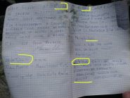 Quaderno di vetta, pochi affezionati e nessuno tra il 2010 ed il 2014 !!!  