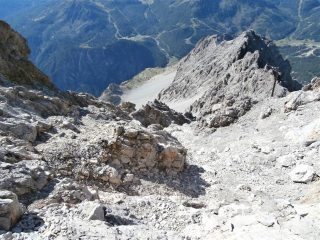 quasi in cima, uno sguardo indietro