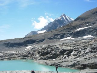 Nei pressi del Lac de l'Arpont, con la Dent Parrachéé sullo sfondo