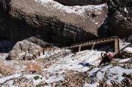 Scaletta gelata verso Rifugio Boè (solo discesa)