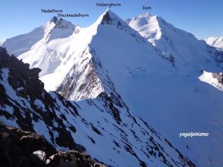 Dal Dirruhorn tutta la resta fino al Nadelhorn