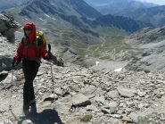 la sterrata vista dalla cresta finale