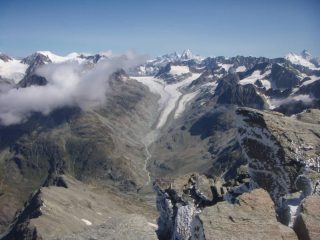 il ghiacciaio d'Otemma dalla vetta
