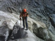 Il primo tratto del Glacier Blanc è molto tormentato 