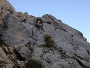 Tratto attrezzato di accesso alla cengia