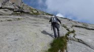 sulle placche verso la Cresta Est