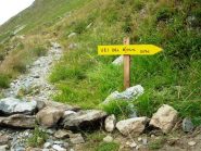 inizio del nuovo tratto di sentiero