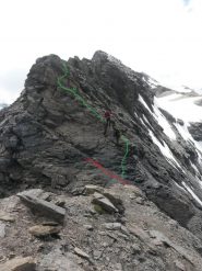 uno dei passaggi d'arrampicata.