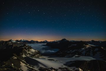 notte dalla vetta del rocciamelone