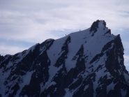 Primi arrivi sulla Lenzspitze