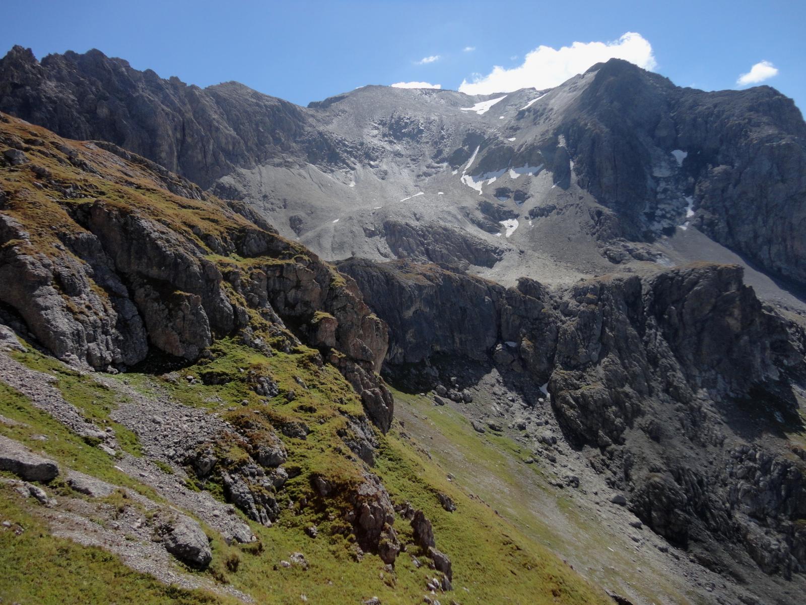 il traverso sopra il Lac des Cerces ed il pendio finale