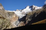 Da poco prima del Rif. Elena il Mont Dolan, col il ghiacciao del Pre de Bar 