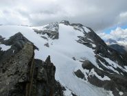 Il ghiacciaio di Entrelor è molto meno spelacchiato di altri anni