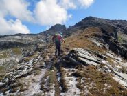 sulla dorsale con in fondo il corno vitello