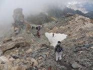 secondo tratto della discesa iniziale; al gendarme finisce la parte più impegnativa