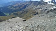 Conca di By e pendio finale dal rifugio