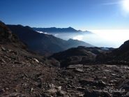 Dal colle dell'Agnello vista sul vallone di salita