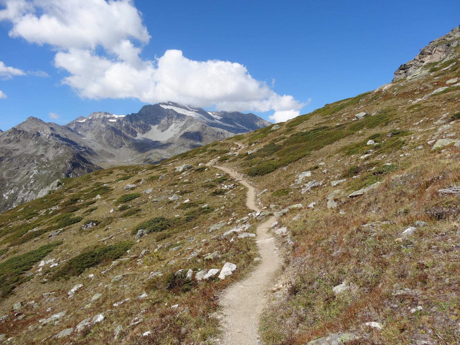 sentiero alta via n. 2 che sale dopo il rifugio