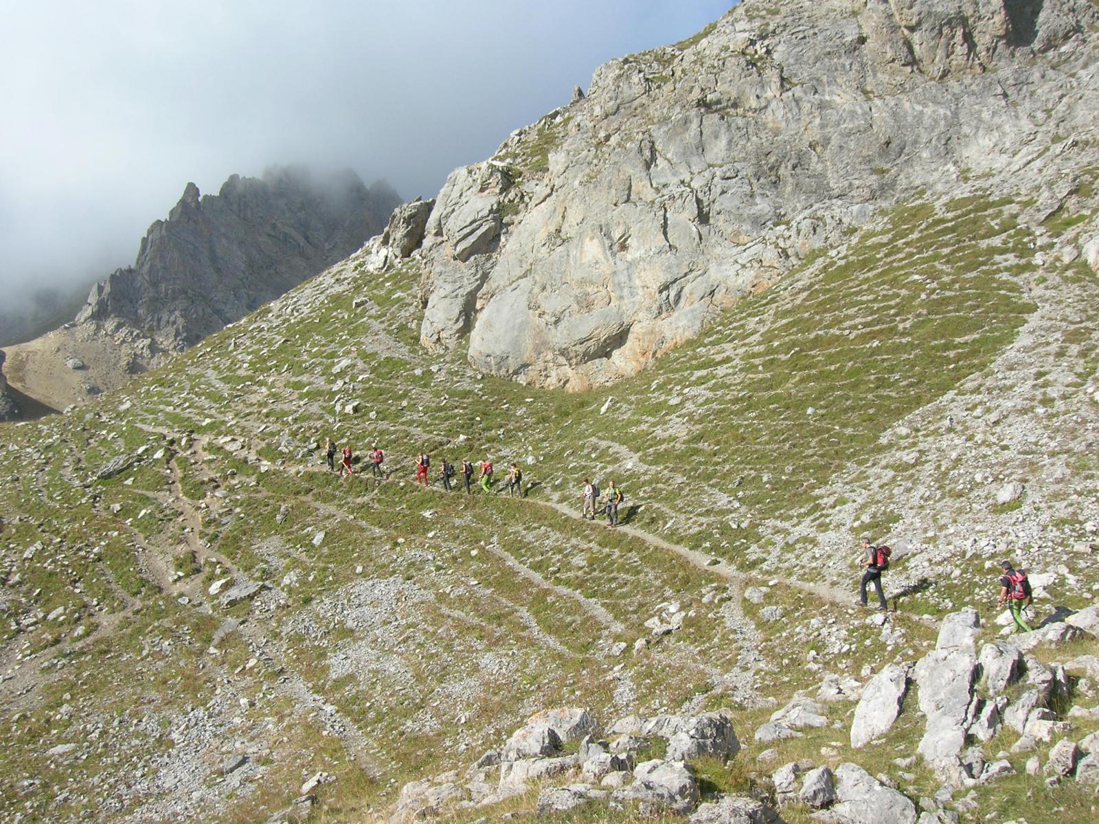 zona dove si potrebbe perdere il sentiero