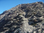 la traccia di salita