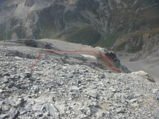 inizio del traverso direzione c.Gran Somma