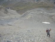in erba il vallone tavernette con la nostra discesa detritica
