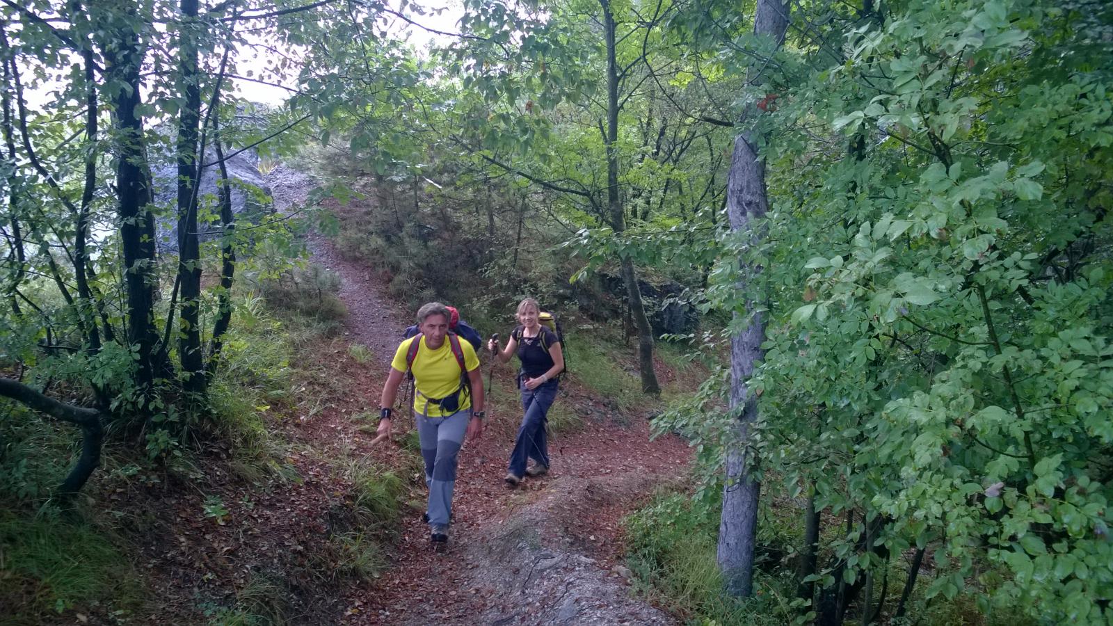 partenza nel bosco a Voltaggio