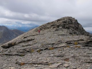 Sul crestone per la Fea Nera nei pressi della q.2995