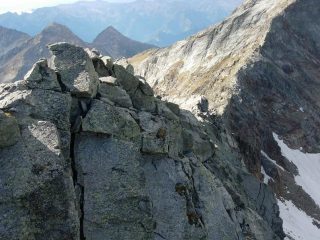 La cresta vista dalla vetta