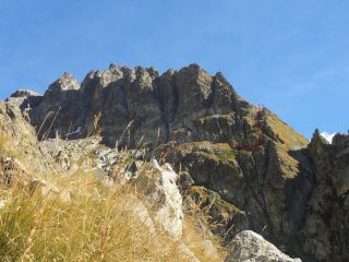 IN ROSSO IL PERCORSO PER RAGGIUNGERE LA GRESTA DAL RIFUGIO
