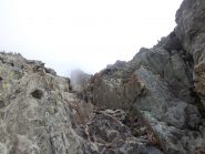 Il canale poco prima di raggiungere la vetta