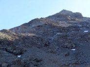 il versante nord dei Rochers Clery appena sceso da quota 2580