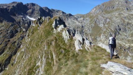 in cresta verso il Colle della Furce