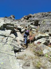 Papà in arrampicata