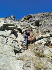 Papà in arrampicata