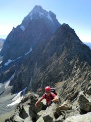Quasi in vetta e Monviso sullo sfondo