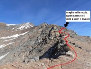 06 - la cresta per arrivare al Bivacco, la Punta Bianca sullo sfondo