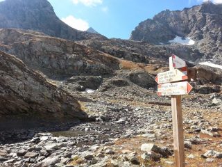 Paline al bivio col sentiero per il Colle d'Arnas