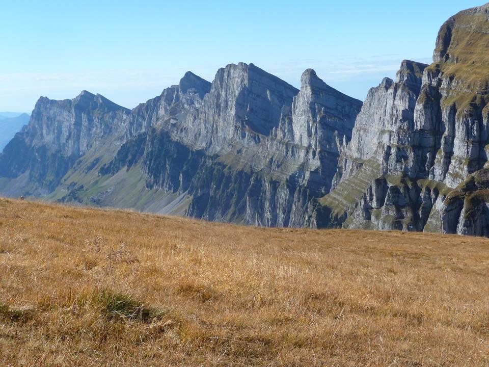 vista d'infilata sui Churfirsten dalla vetta del Rosenboden