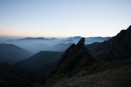Tramonto, da qua si vede il rifugio salvin