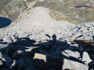 L'inizio del sentiero 2D dalla vetta